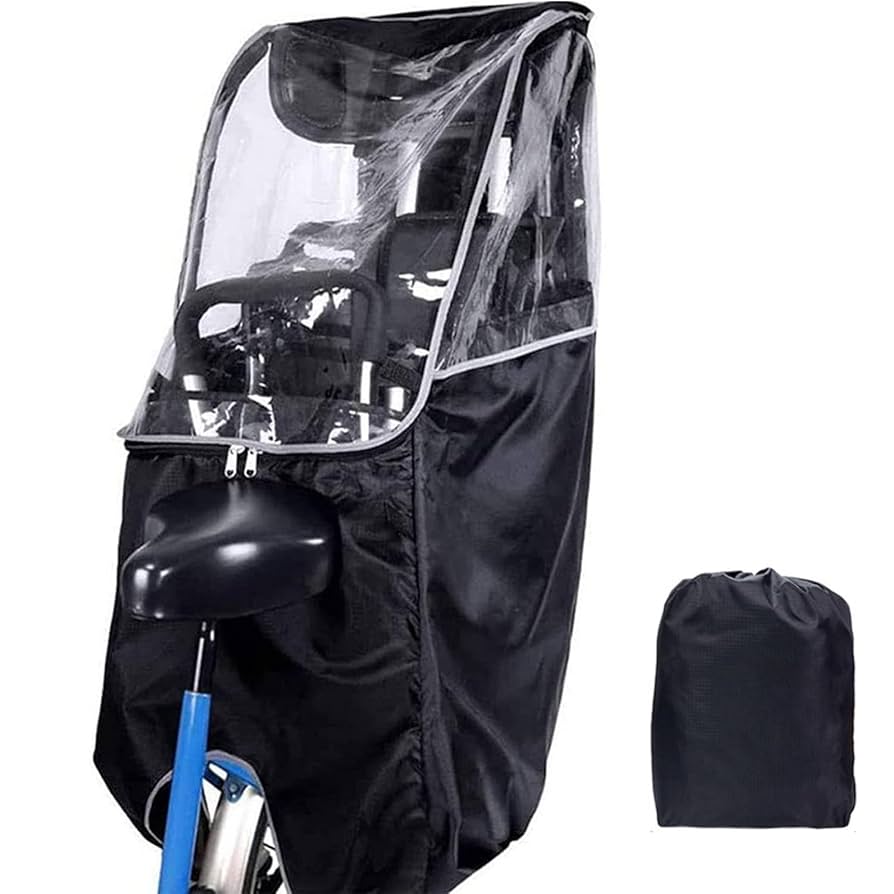 グレー チャイルドシートカバー 透明窓付き Amazon | Fkstyle 【透明窓付き】 自転車 チャイルドシート
